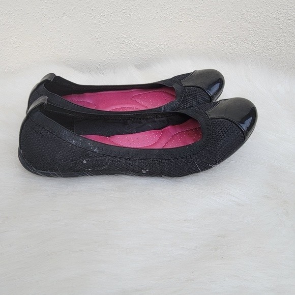 Dexflex Sport Women's Black Ballet Flat Patent Toe Mesh Shoes Size 6.5. - Picture 4 of 6
